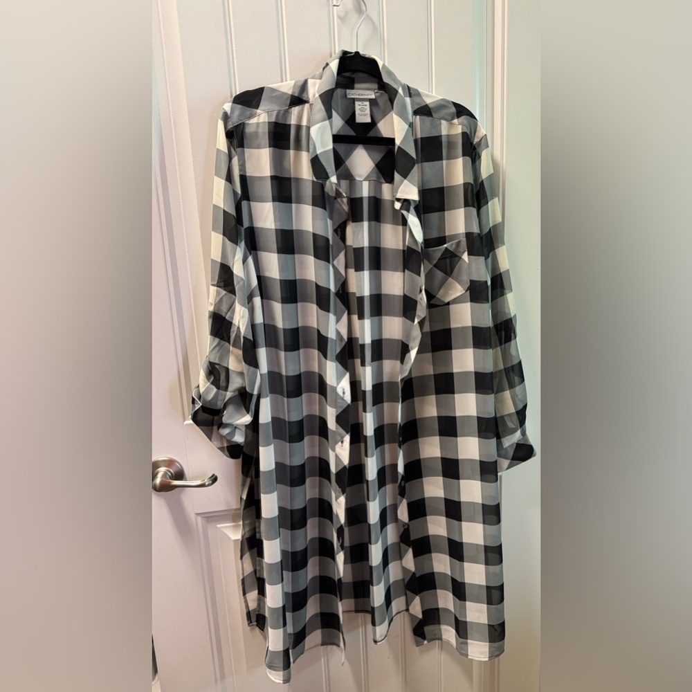 Catherines Monochrome Plaid Shirt